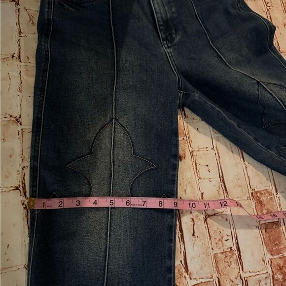 Judy Blue Dark Wash Denim with Brown Patch - Picture 12 of 12